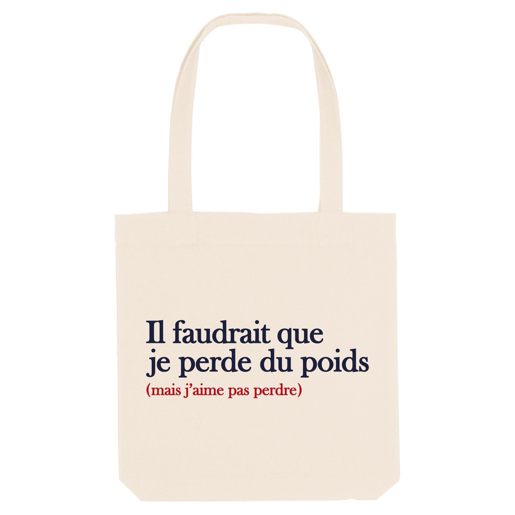 Juste Un T-shirt Tote Bags Il faudrait que je perde du poids tote bag naturel