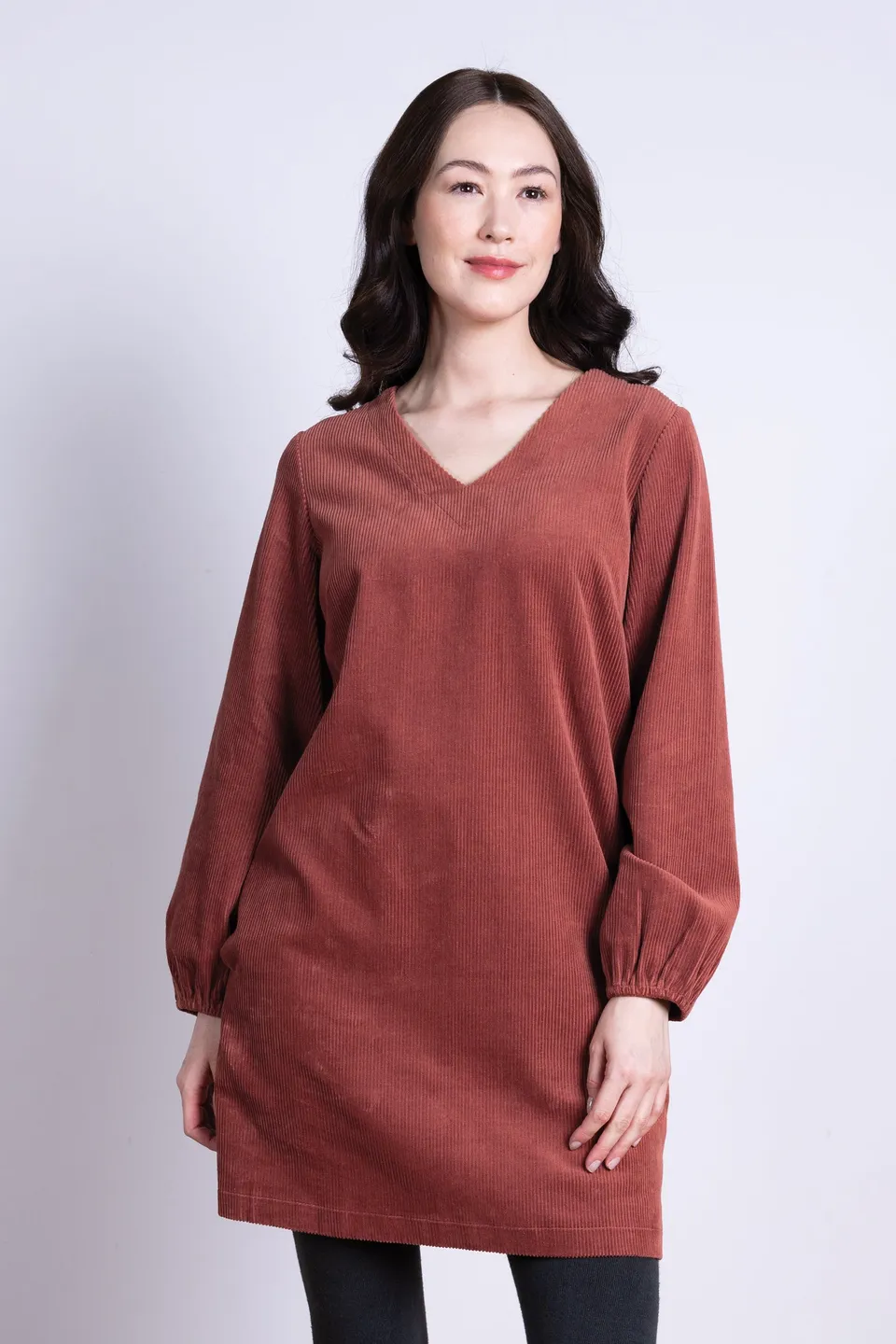 Nomads Clothing Robes Robe tunique velours rose brun 36–42 coton côtelé