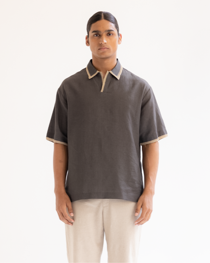 COUNTRYMADE T-shirts Contour Crochet T-Shirt en lin Trail Dust